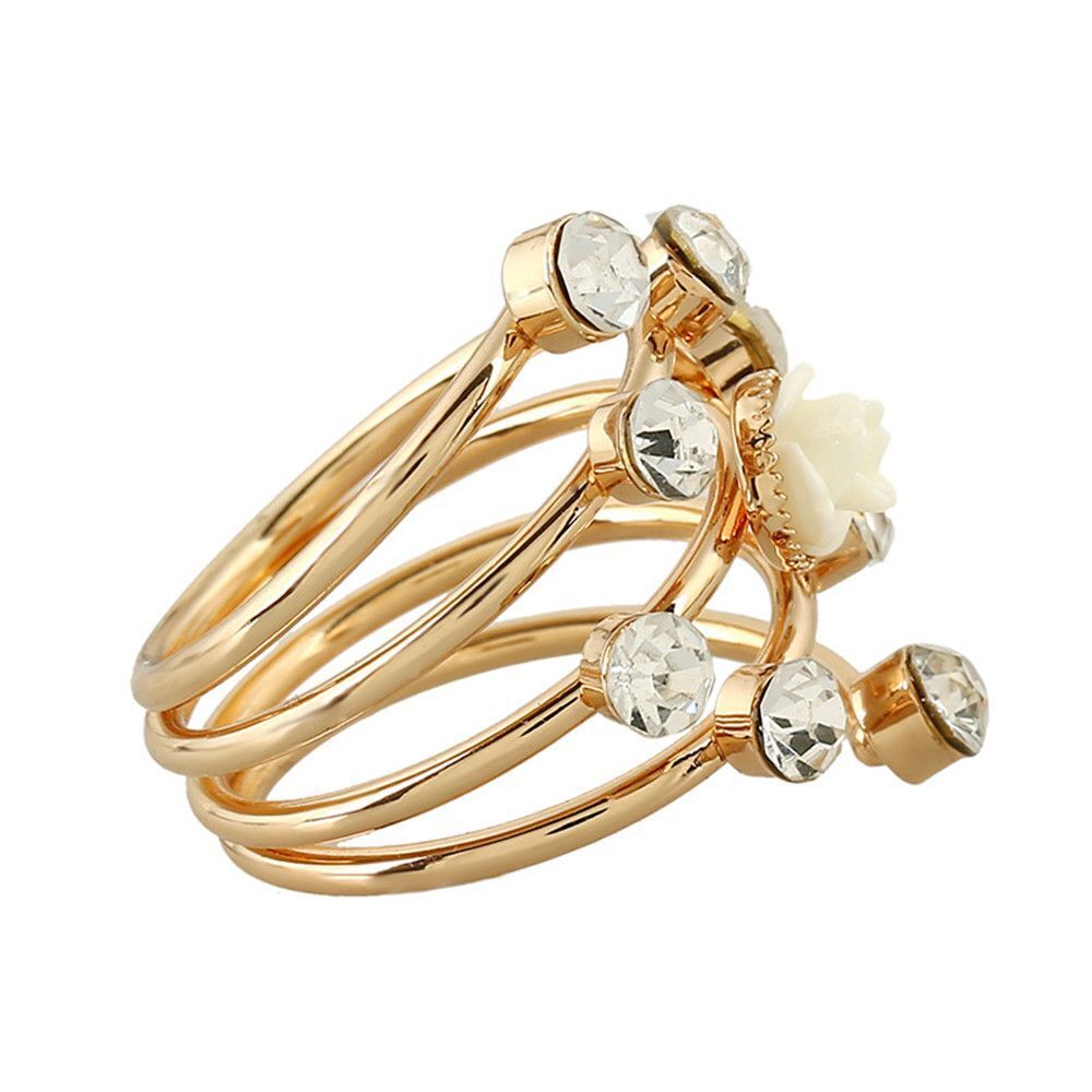 Fashion Gifts Knuckle Finger Rings Opening Rings Rhinestone Statement Jewelry