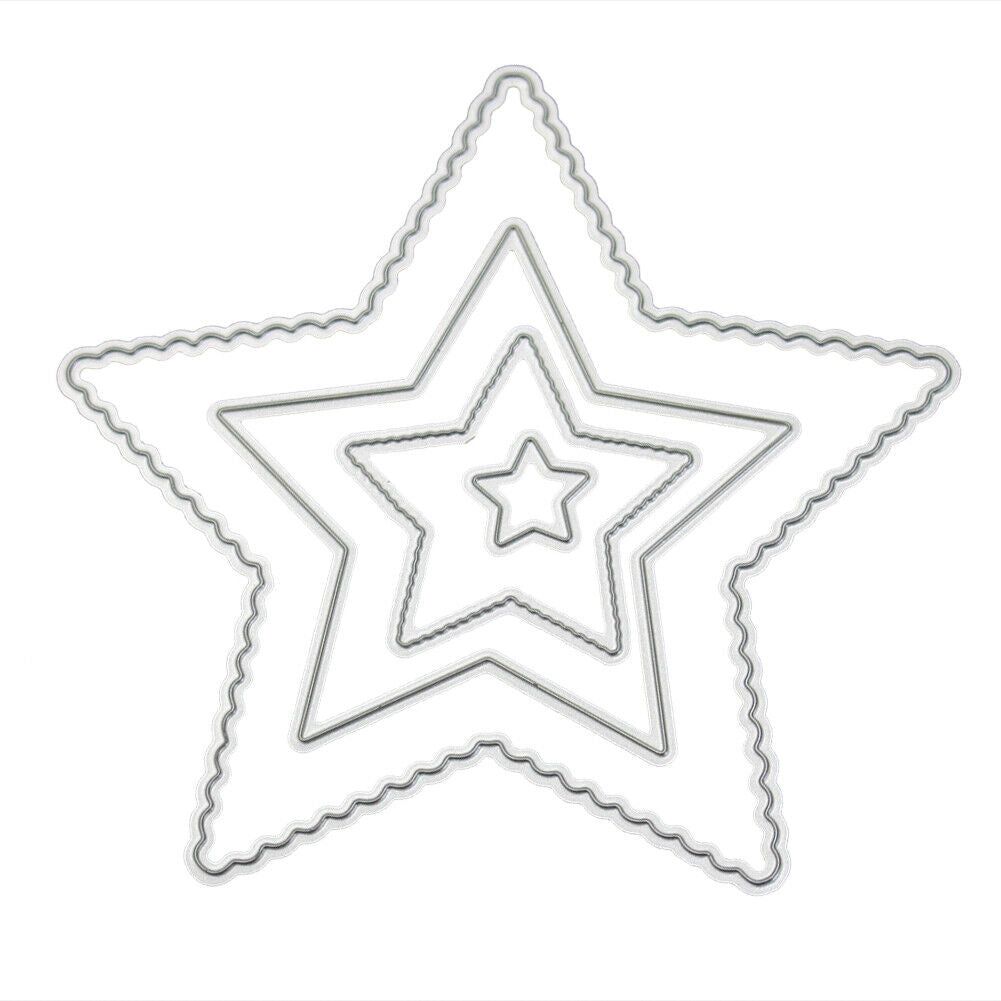 4pcs Stars Metal Cutting Die Stencils DIY Embossing Scrapbooking Craft-1521