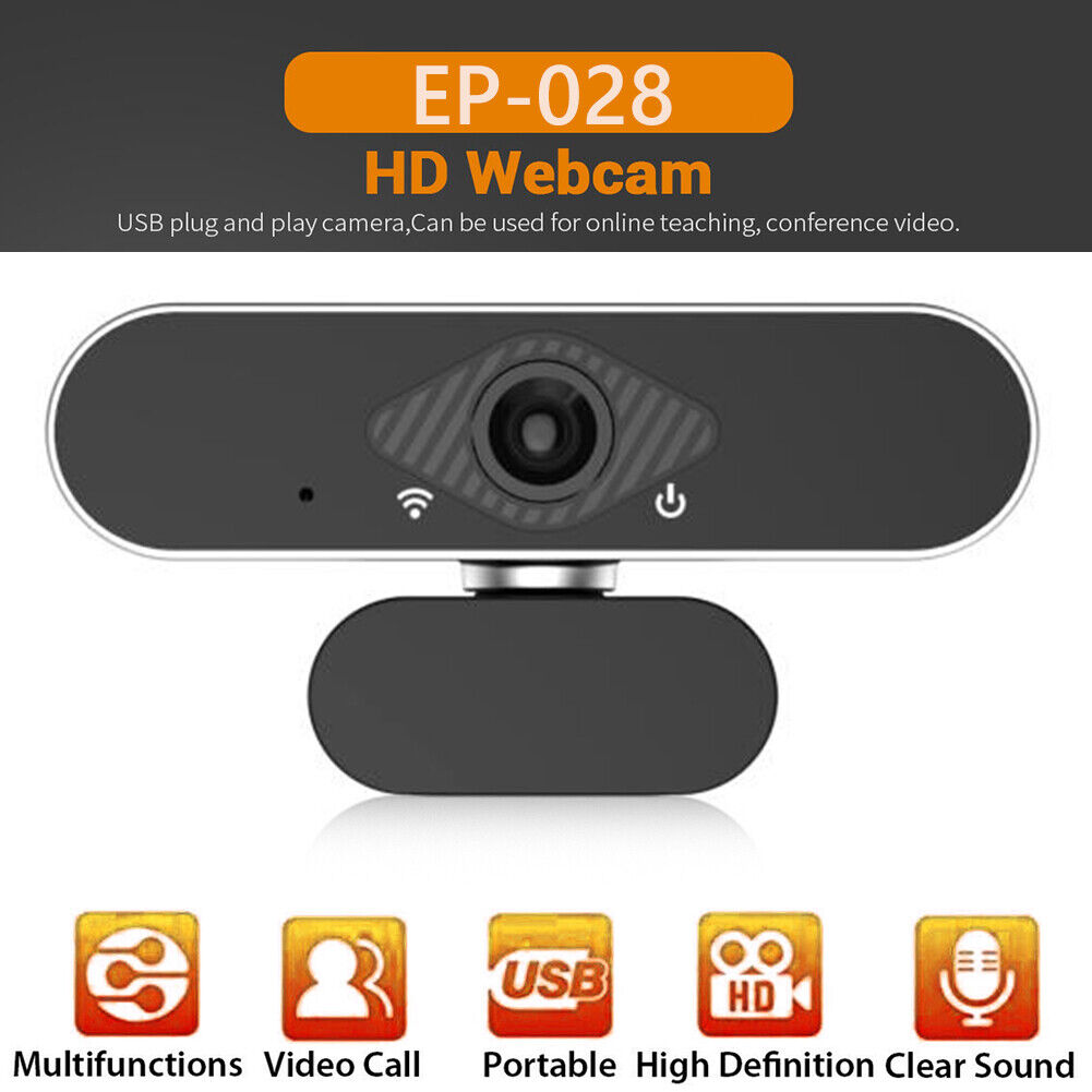 EP-028 1080P FHD Webcam Built-in HD Microphone USB Driver Free Web Camera