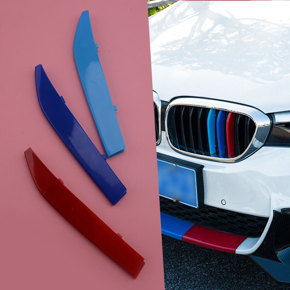 M-Colored Front Kidney Grille Grill Strip Insert Trim Fit for BMW 7 Series G11