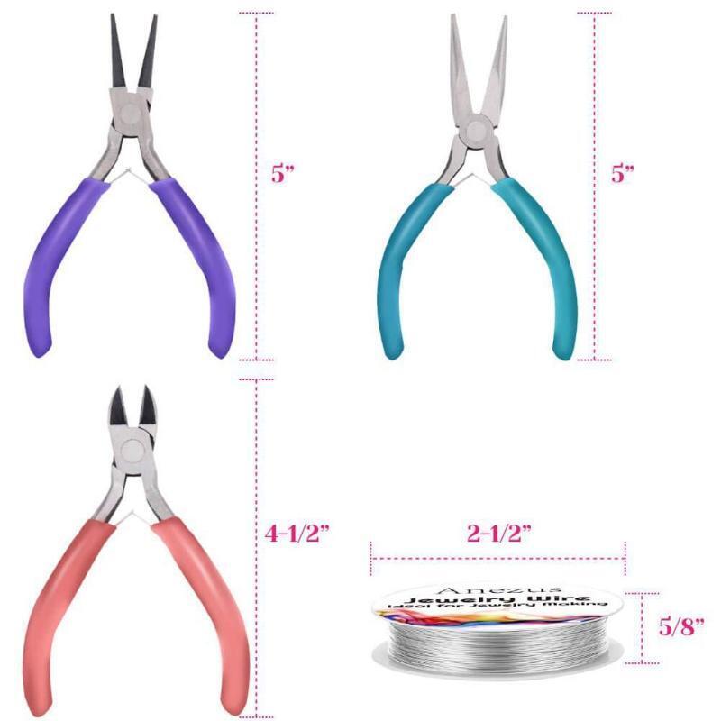 7 Pack Needle Nose Pliers Beading Jewelry Wires Jewelry Making Supplies Tool Kit