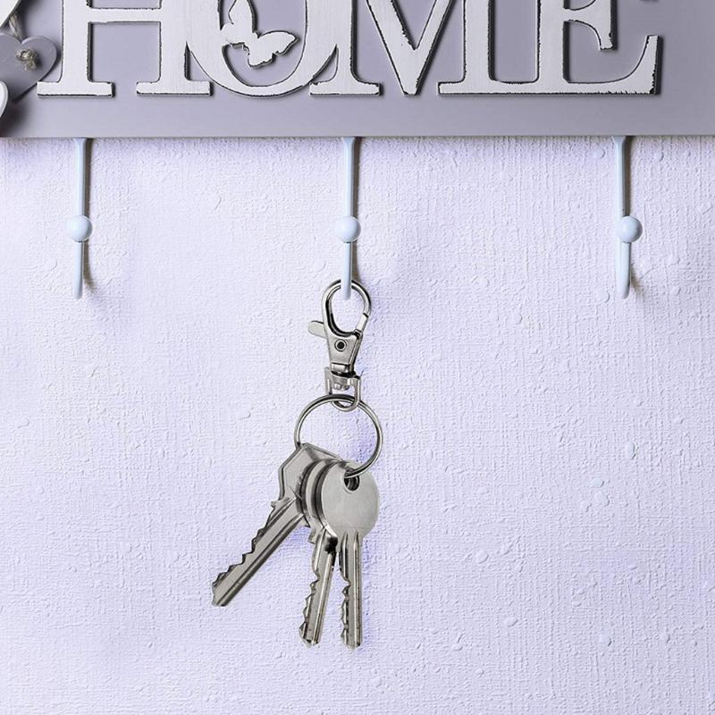 Keychain Set 20 Lanyard Snap Buckles + 20 Key Rings for Key Jewelry Diy Crafts