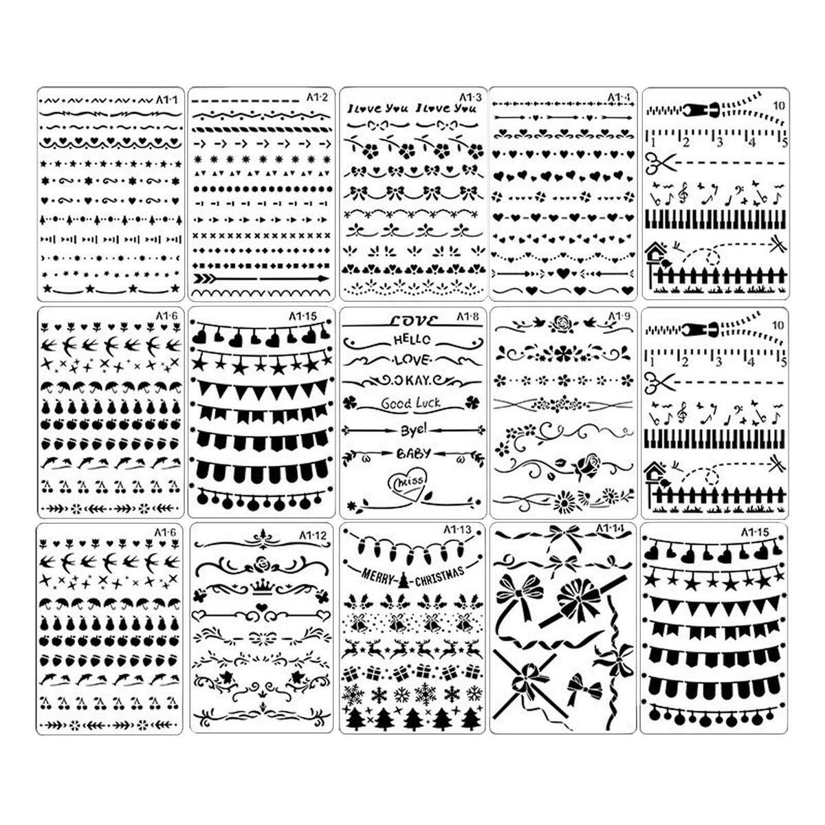Mixed  Template Stamp Stencil Lace for  Card Making