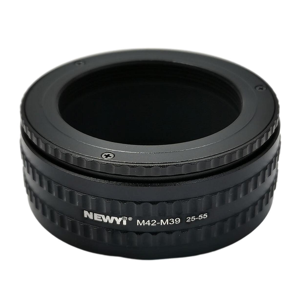 M42-M39 25mm (min) to 55mm (max) Manual Lens Adapter with Helicoid Tube