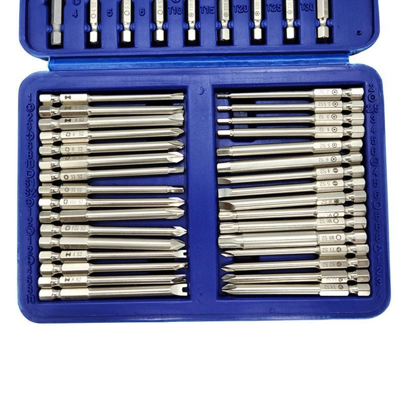 Extra Long Torx Screwdriver Set High Toughness Screwdriver Bit Kit with Box