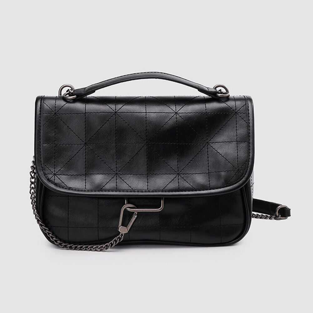 Rhombus Shoulder Messenger Bag Women Korean Fashion Leather Chain Handbag