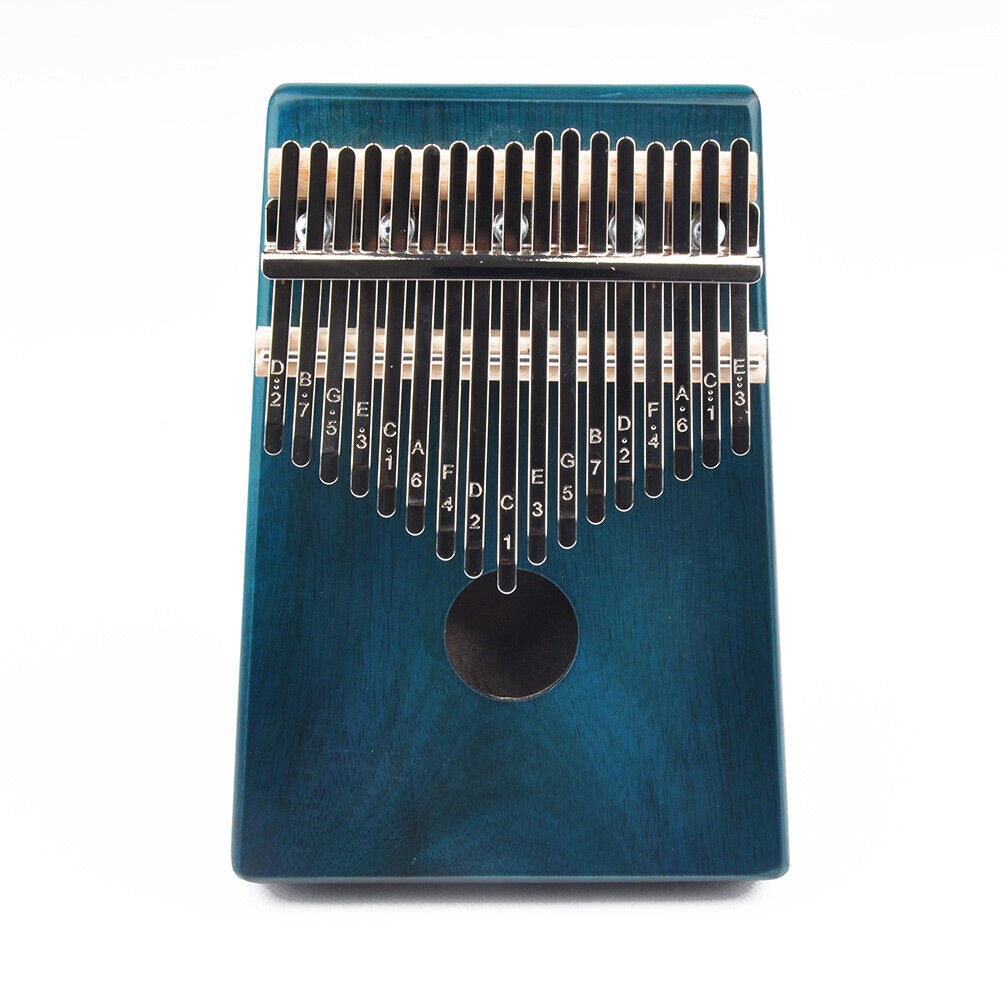17 Key Kalimba Wood Mbira Thumb Finger Piano Musical Instrument (Dark Blue)