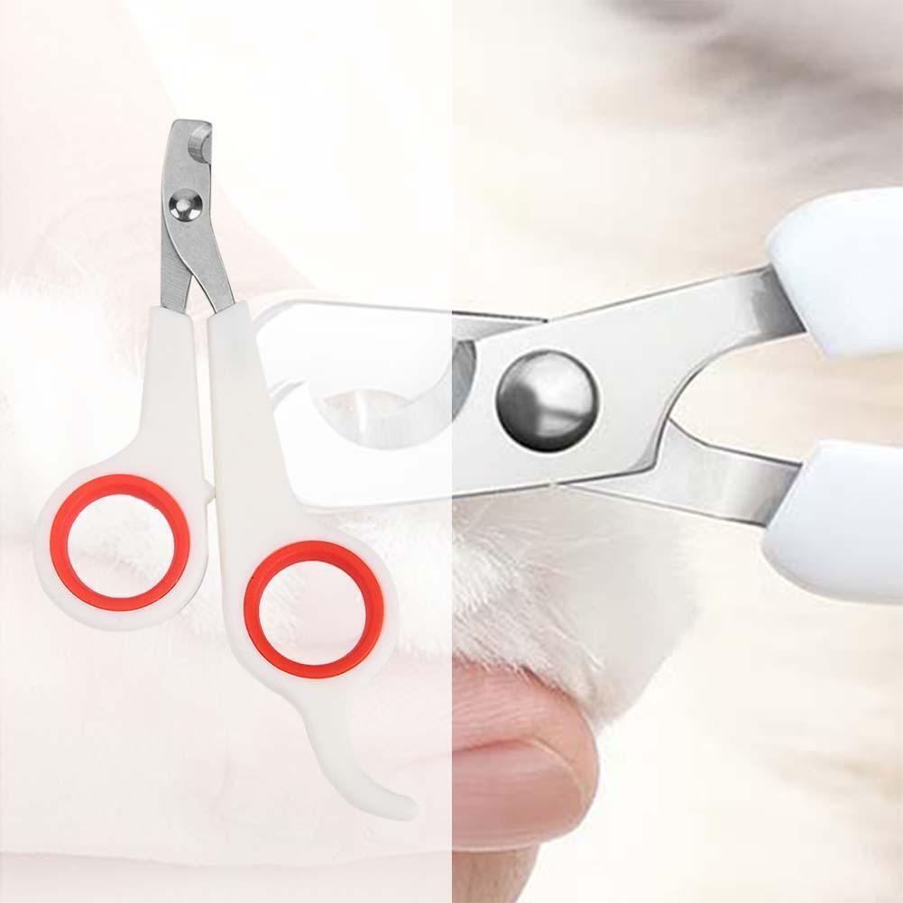 Stainless Steel Pet Nail Toe Scissors Dog Cat Claw Grooming Clipper (White)