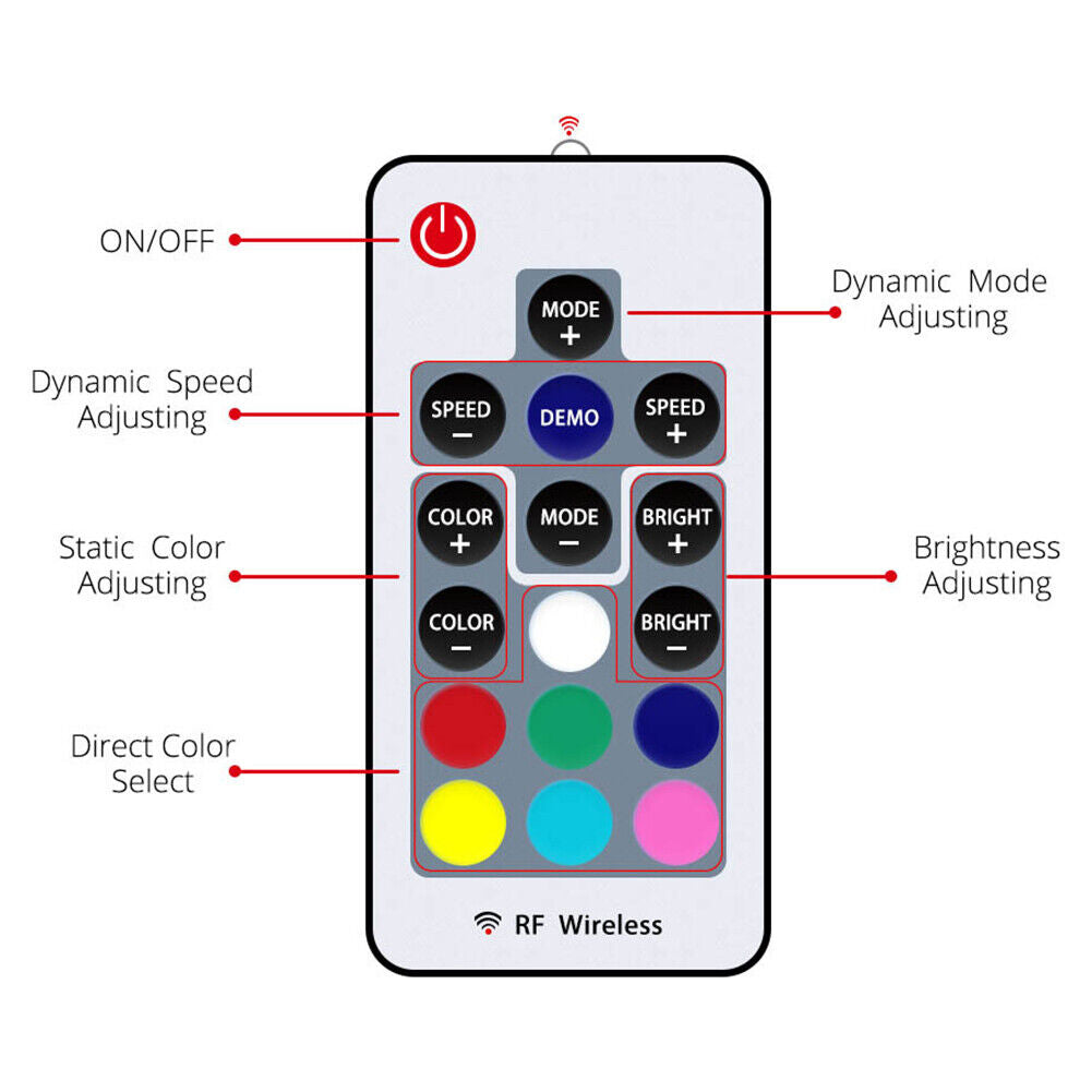 12V SATA RGB Controller RF Remote Controler For PC Case LED Strip