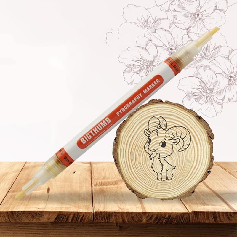Dual-end Wood Burning Marker Pyrography Marker Pen Wood Burning Tool Easy to Use