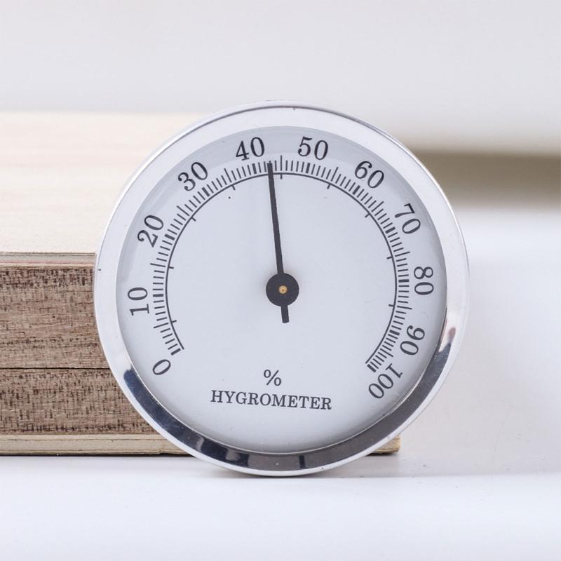 Cigar Hygrometer, Precision Round Pointer Hygrometer Compatible with Cigar Box