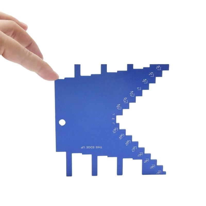 Upgraded 2 in 1 Step Depth Gauge for Router & Table Saw Aluminum Step Depth