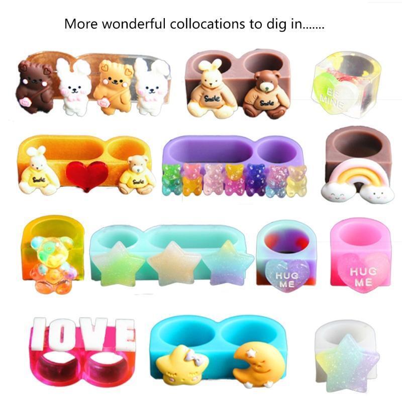 Rings Casting Molds Set Silicone Rings Moulds Creative Ornaments Making Supplies
