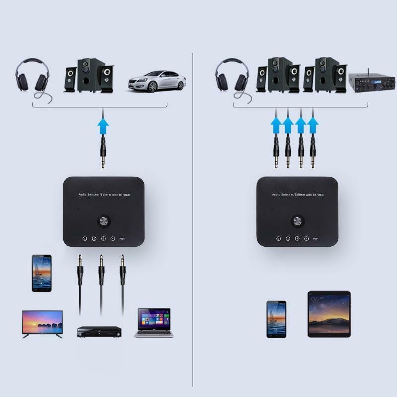3 in1 Bluetooth-compatible 5.0 Wireless Audio Transmitter Receiver Adapter-HIFI