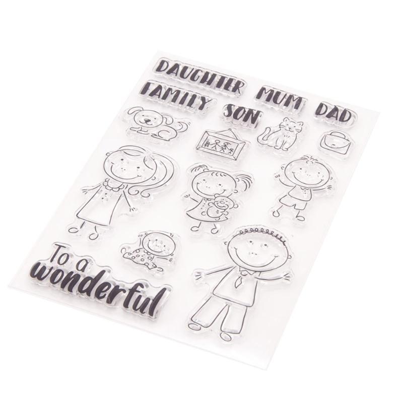 Boy Girl Silicone Clear Seal Stamp DIY Scrapbooking Embossing Photo Album Decor