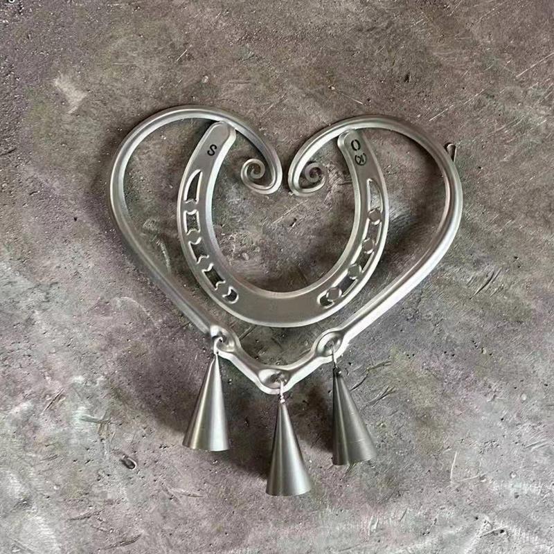 Love Heart Wind Chime Lucky Love Wind Chime with Steel Nails Feng Shui Windbell