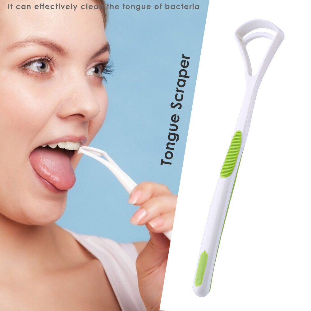 Tongue Brush Tongue Scraper Cleaner Oral Care Tongue Cleaning Tool Green