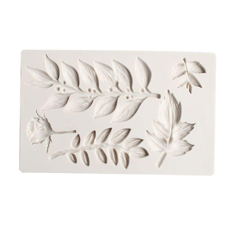 DIY Leaf Fondant Mold Flower Sugar Cake Decoration Tool Chocolate Silicone Mold