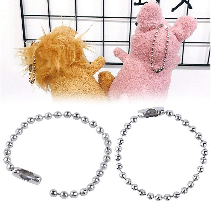 DIY Dog Tag Chain Ball Chain Necklace Chain Bulk 1.5mm Bead Link Beaded Chain