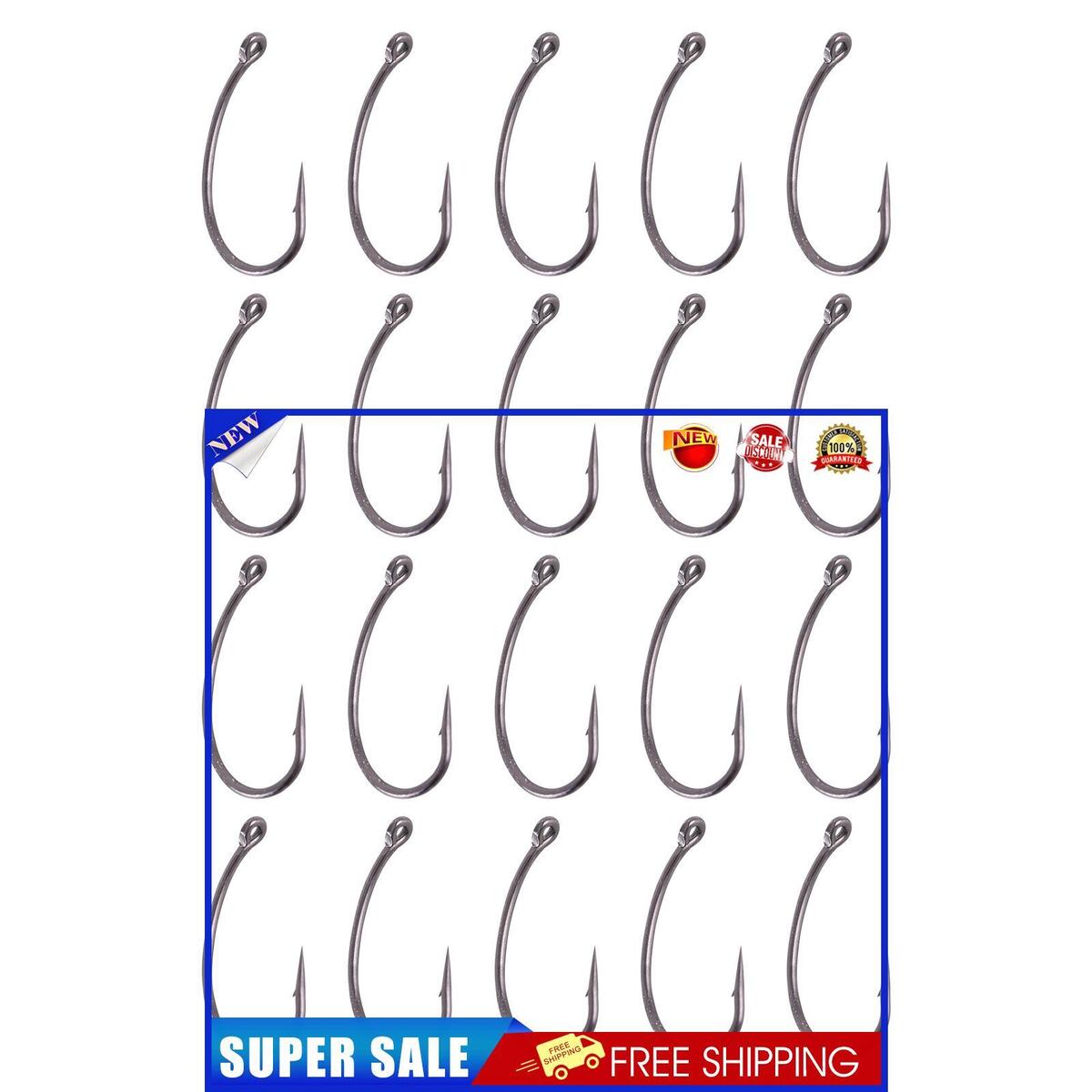 Fishing Hooks Kit 20pcs Lure Jig Barbs Fish Hooks Carp Fishing Gear (8)