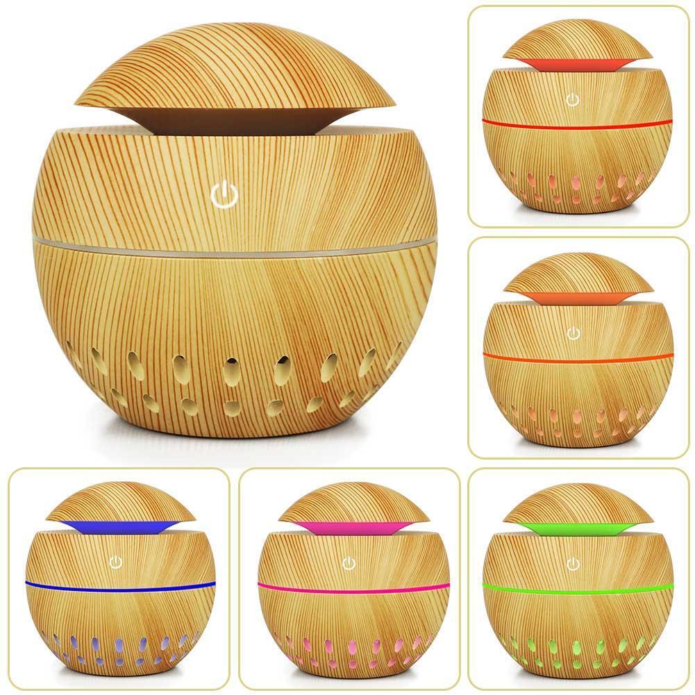 130mL USB Essential Oil Diffuser Ultrasonic Humidifier (Light Brown 003A)