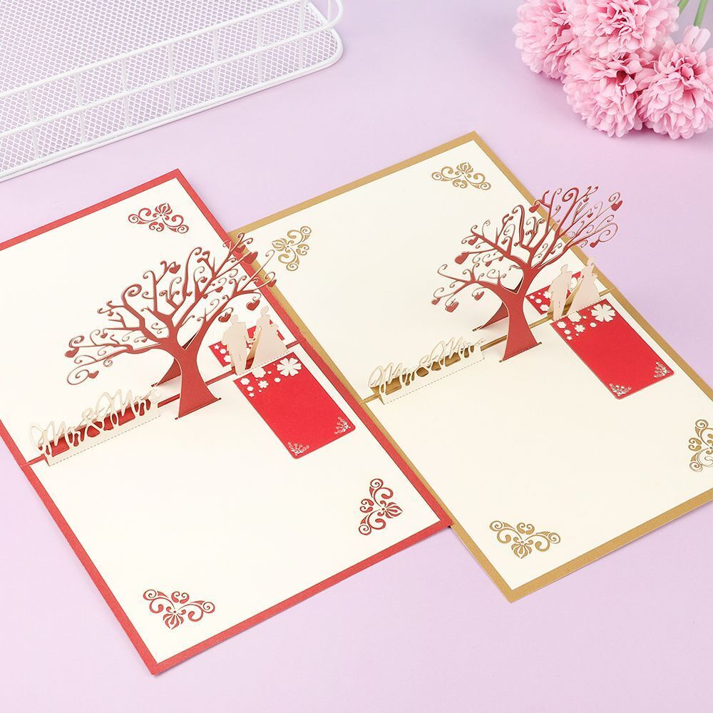 Anniversary Pop UP Love Card Thank You Cards Wedding Invitation Greeting Card