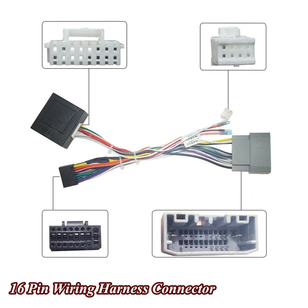 16 Pin Android Radio Cable Wire Harness with Canbus For Jeep Wrangler JK 2008-18