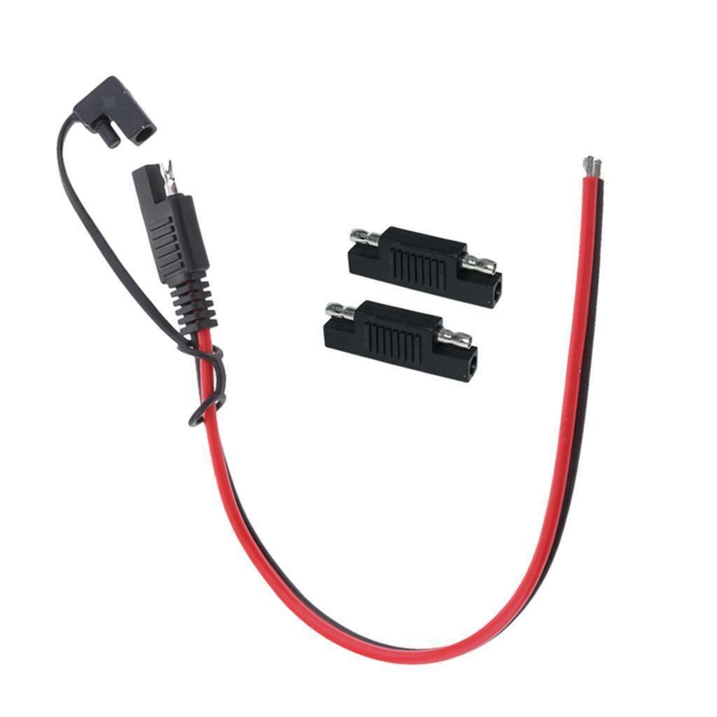 2Pcs Solar SAE Polarity Reverse Adapter Connectors with Extension Cable