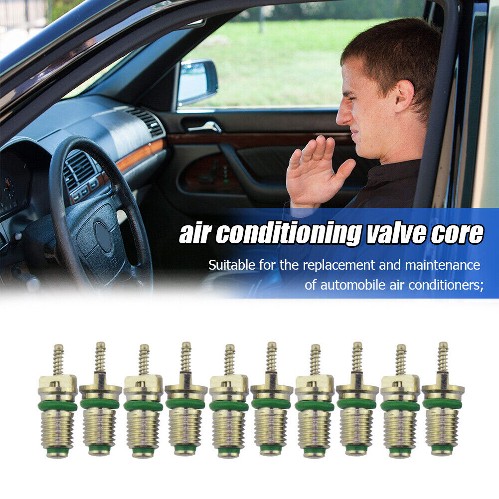 10pcs R134a Car A/C Valve Cores Auto Air Conditioning Valve Cores Green
