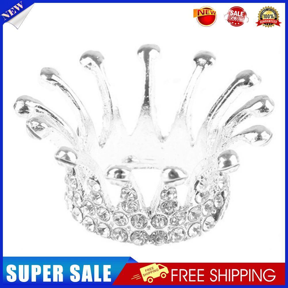 Rhinestones Crown Nail Brush Holder Manicure Pens Displayer Stand (02)