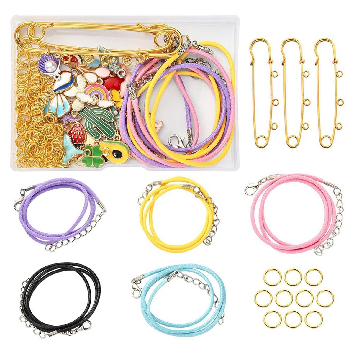 30Pcs Metal Charms Pendants Kit Jewelry Making Craft DIY Findings Keychain