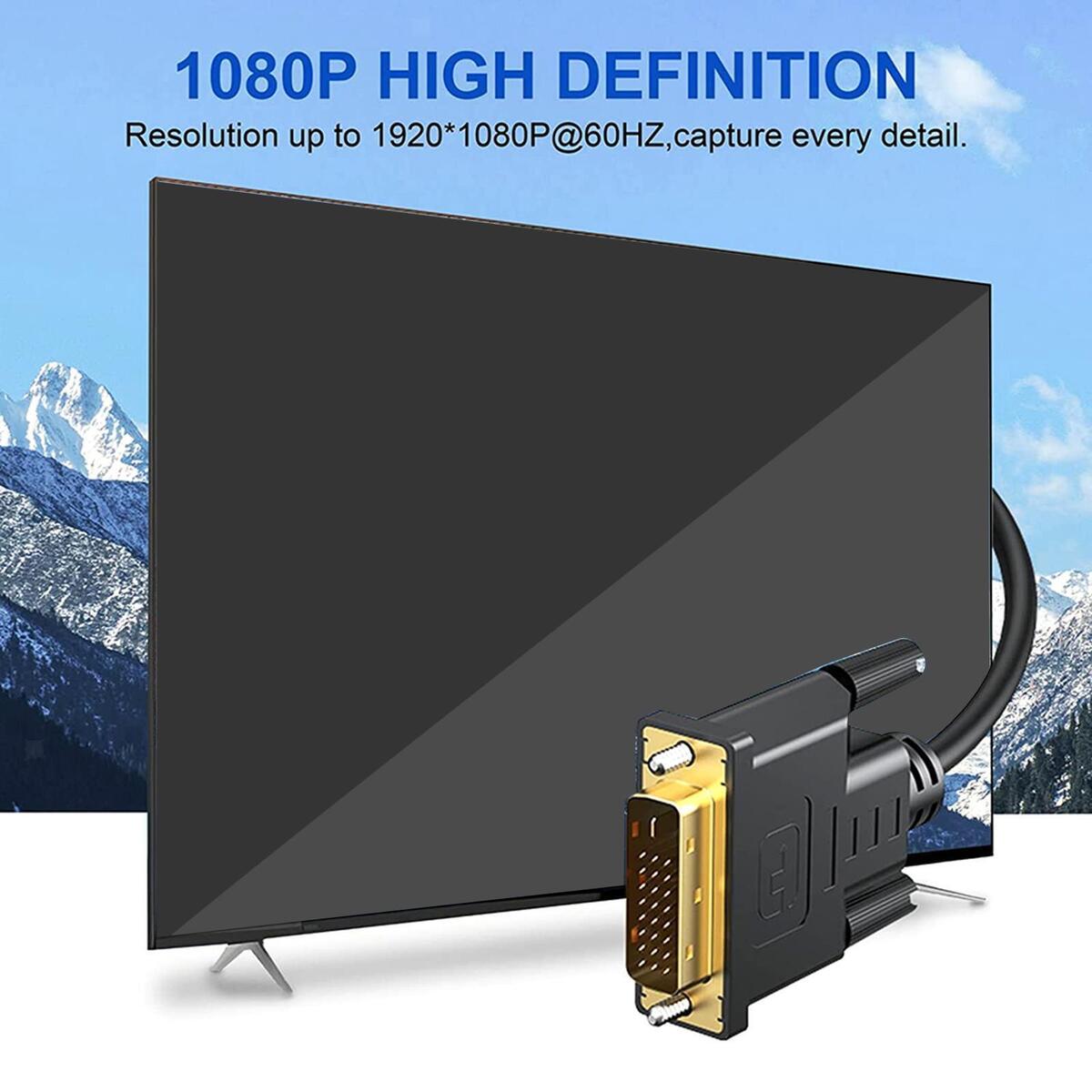 DVI to DVI Cable Dvi-D to Dvi-D High Speed 1080P 60Hz for Monitor DVD HDTV