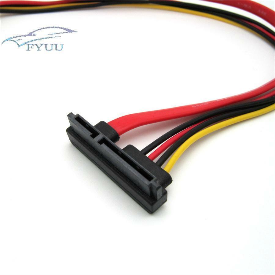 30cm 90° 22P SATA 7+15P 22pin to SH 2.0 4pin SATA HDD Hard Disk Data Power Cable