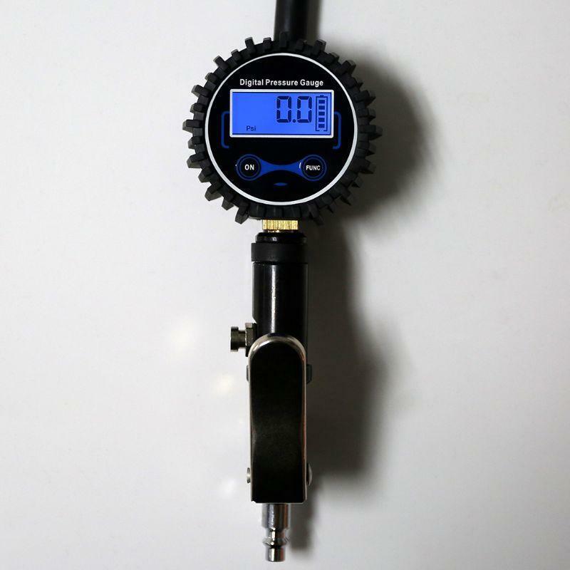 Digital Air Tyre Tire Inflator w/ Pressure Gauge 200PSI Chuck for Truck/Car/Bike