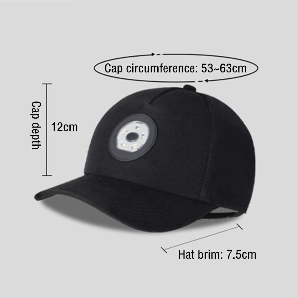 Cap Walking Sports Hat Lamp Rechargeable With Light Baseball Cap LED Light Hat