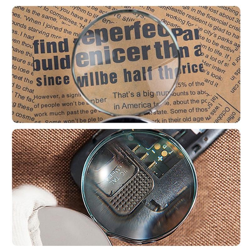 Reading Magnifying Glass Portable Pocket Magnifying Glass for Reading Inspection