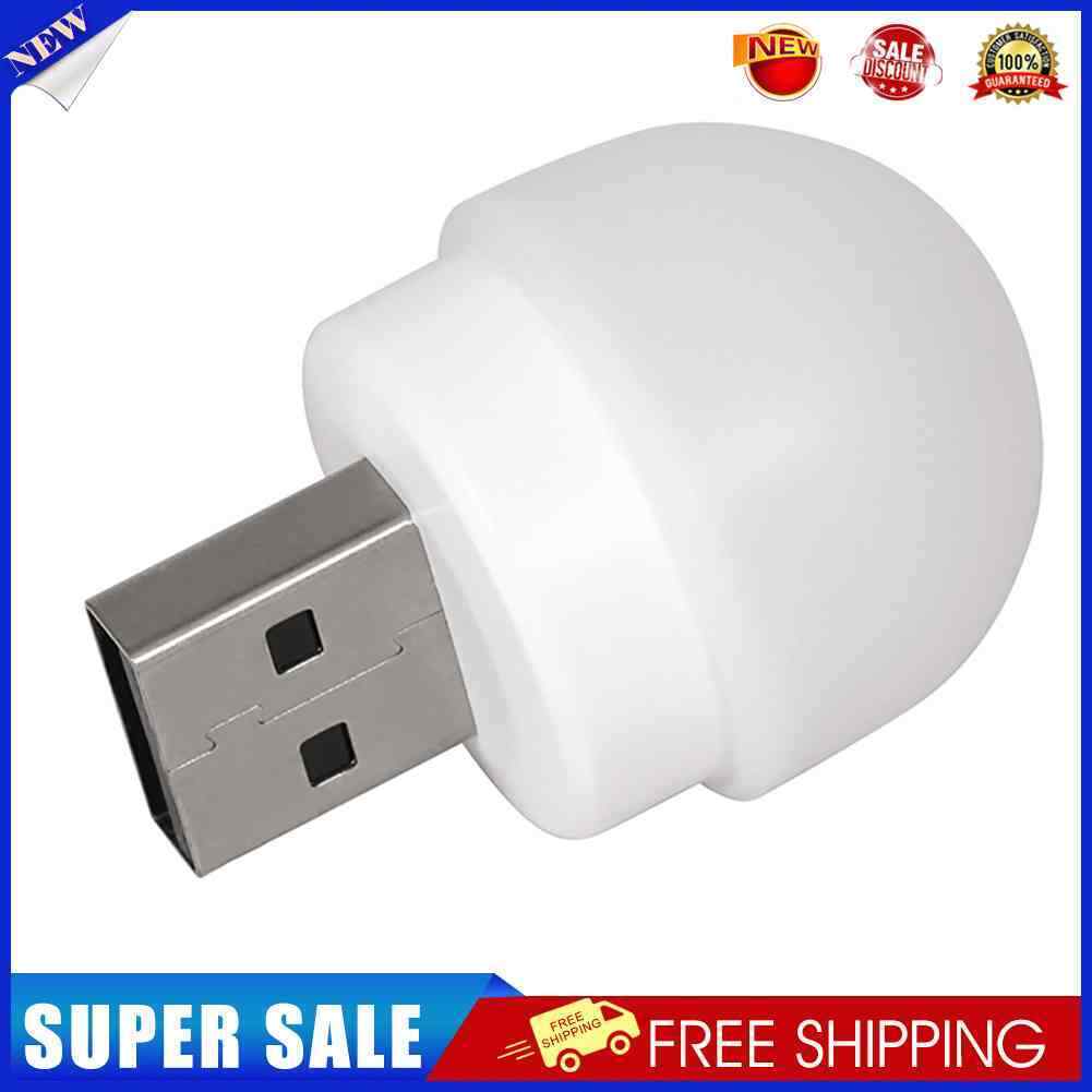 USB Plug Lamp Computer Mobile Power Charging USB Night Light (1pc-Warm)