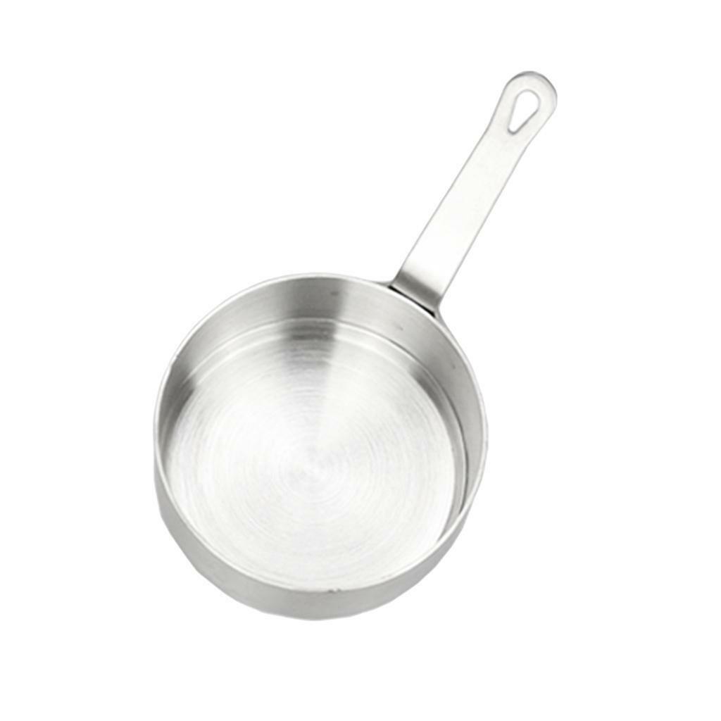 2 Pieces Stainless Steel Mini Sauce Pan Porridge Warmer Cookware 100ml