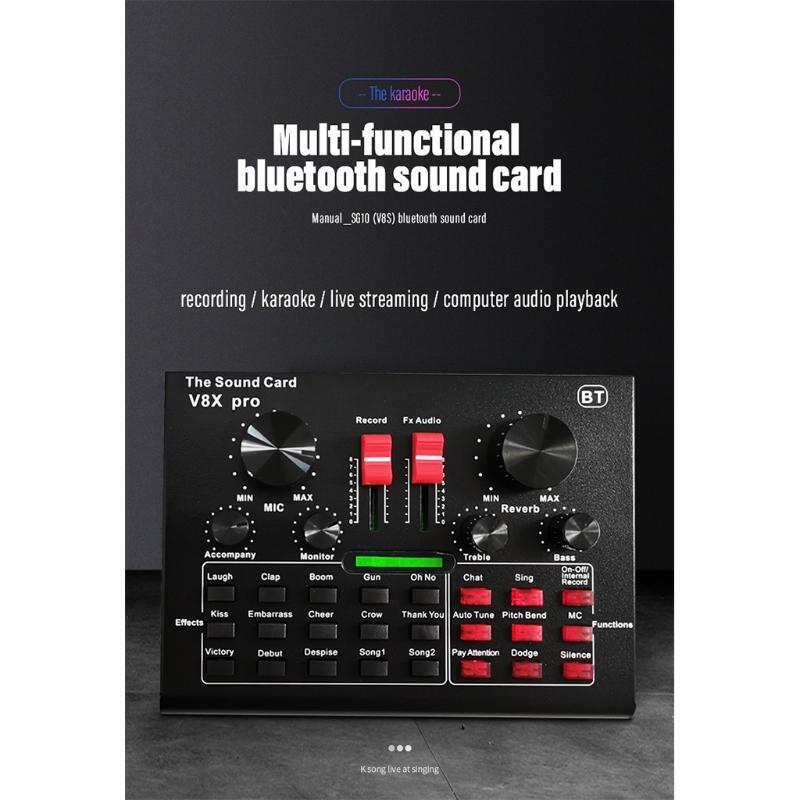 V8X Pro Plug External Phone Broadcast Universal Mixing Video Chat Computer PC