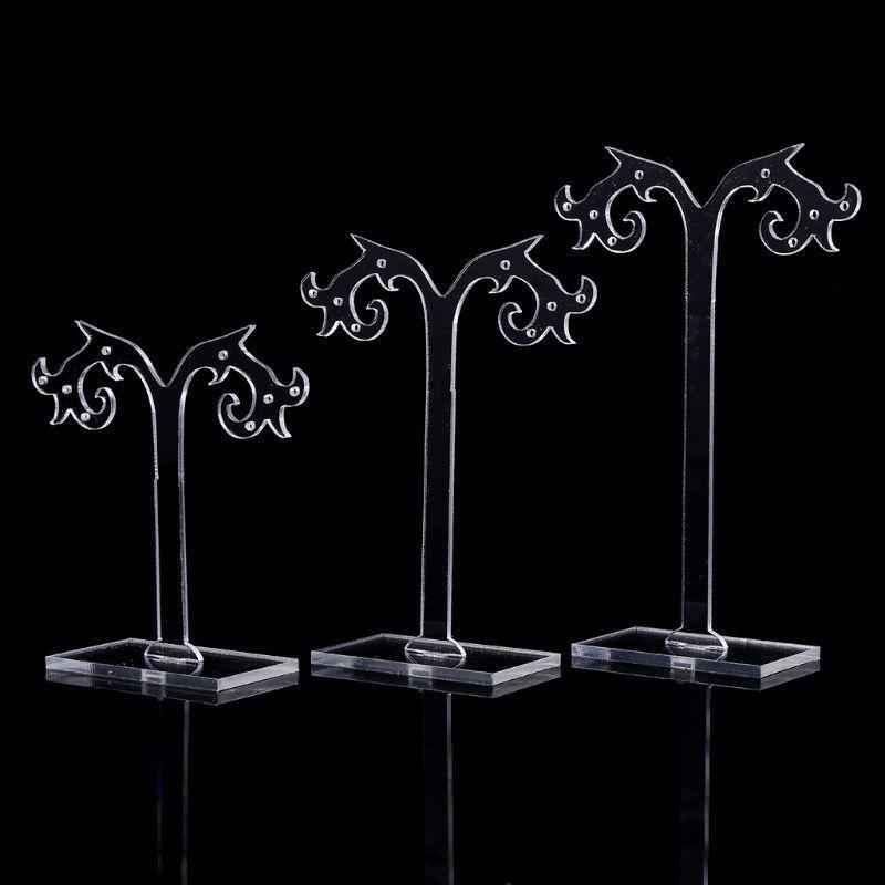 Three-piece Acrylic Ear Stud Earrings Display Stand Jewelry Display Holder Props