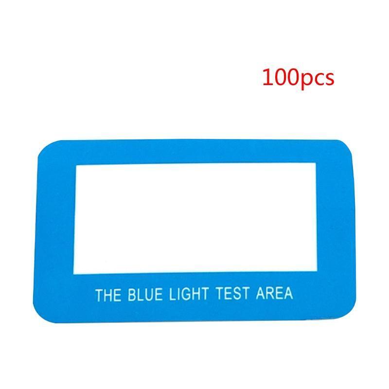 100 Pieces/Set Paper Anti-Blue Light Glasses Lens Test Card Polarized Sunglasses