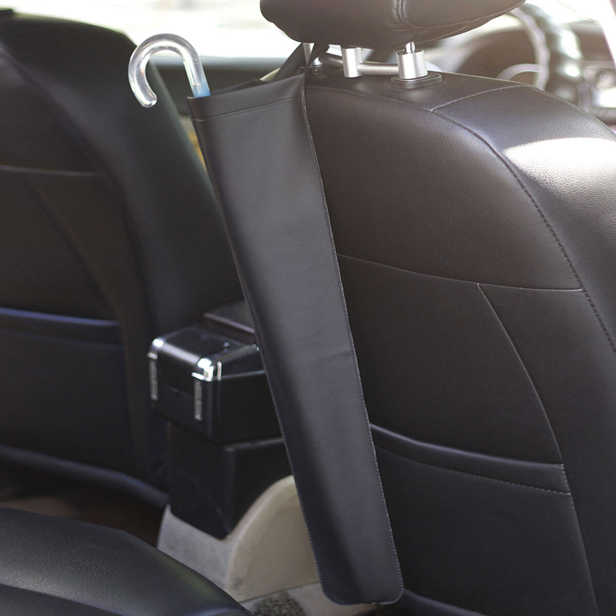 Faux Leather Car Umbrella Cover Waterproof Foldable for Long & Short Handle