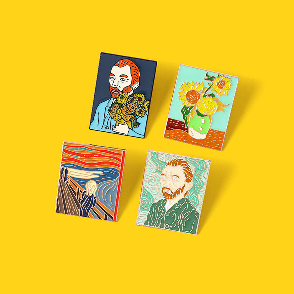 Painting Van Gogh Brooch Enamel Badge Van Gogh Kwai Pin Costume Jewelry