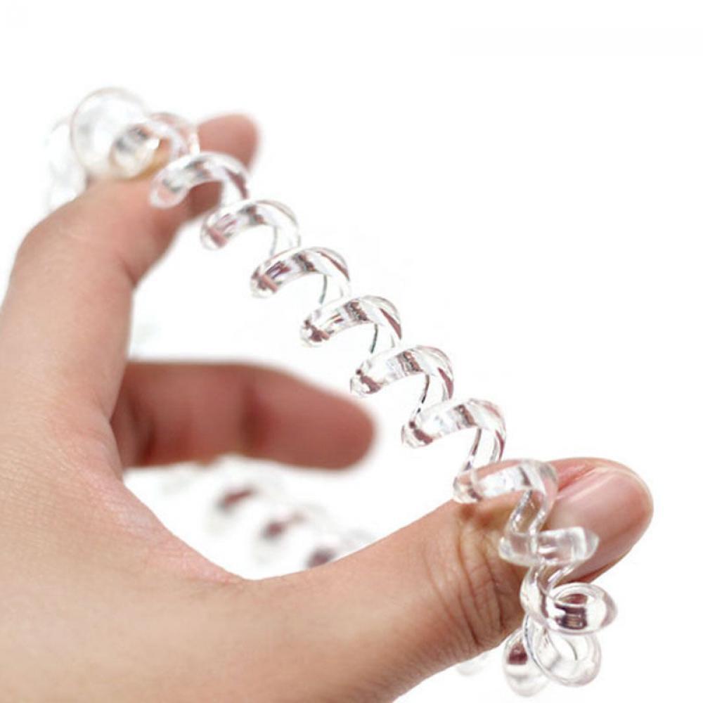 Fashion Girl Elastic Clear Ponytail Holder Rubber Wire Hair Tie Rope Hairband