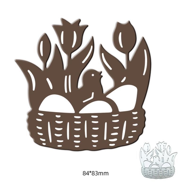 Flower Basket Metal Cutting Dies Stencil DIY Scrapbooking Album Paper Template