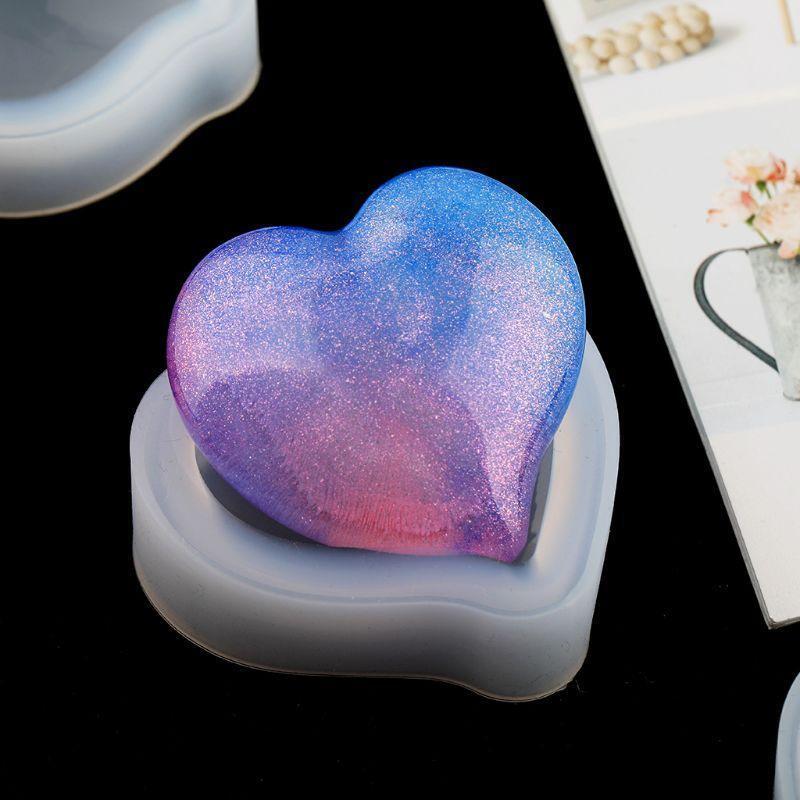 DIY Crystal Epoxy Mold Heart Shape Multi-spec Digital Game Silicone Mould
