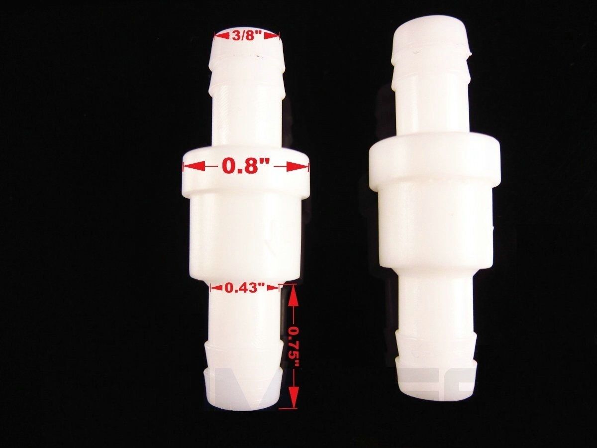 5PCS 10mm 3/8" Inline Check  Fuel  Gas Liquid Air One Way HHO Water
