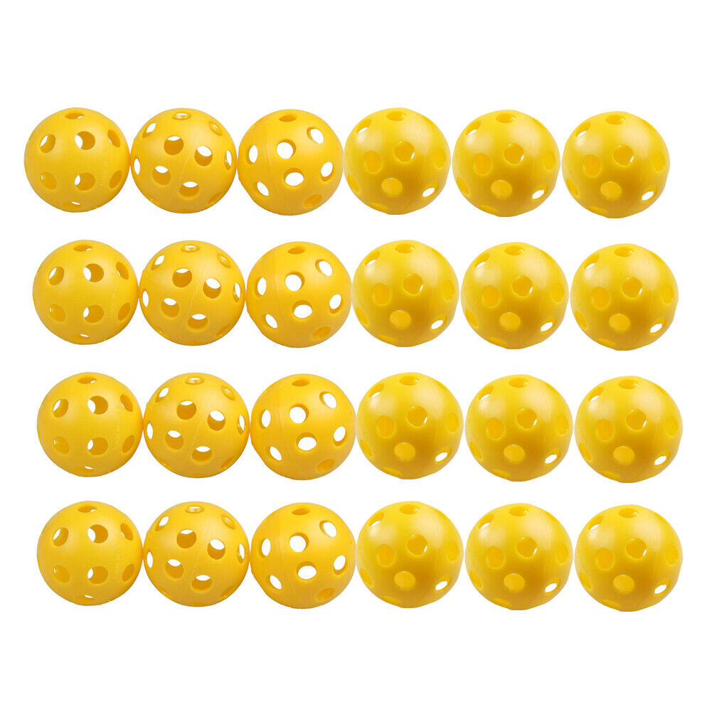 50Pcs Plastic Whiffle Airflow Hollow Golf Practice Training Sports Balls