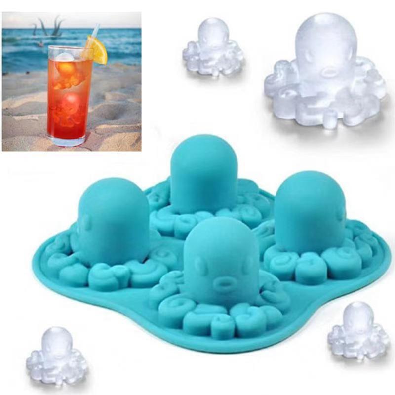 Octopus Shape Ice Cube Molds Creative Ice Cube Tray for Chilling Cocktails