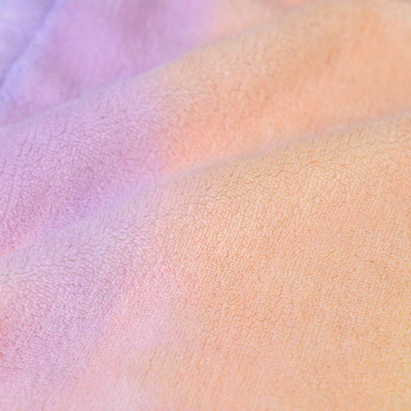 Hair Drying Towel Absorbent Coral Velvet Rainbow Tie-Dye Bath Shower Hat Turban